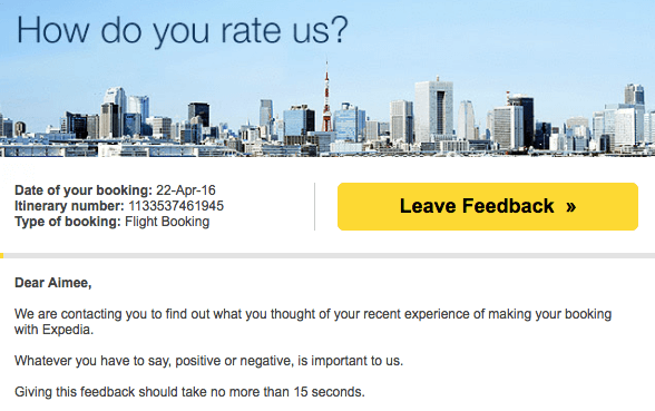 ask customers for feedback