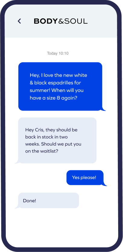 SMS chat